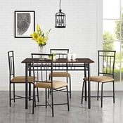 Gray Round Cafe Table 2 Chairs Black Walmart Com Walmart Com