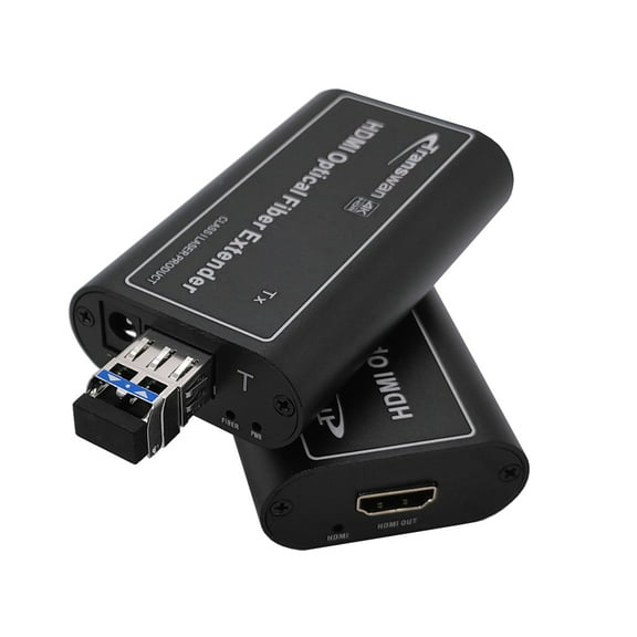 Transwan Mini 4K HDMI Over Fiber Extender to 10 Kilometers Over 1 SMF Fiber, 4K Uncompressed Signal (4K @30Hz)