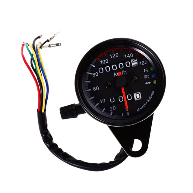 Cuentakilómetros de motocicleta Sunnimix 1 Pieza de Velocímetro de Odómetro Universal 12V