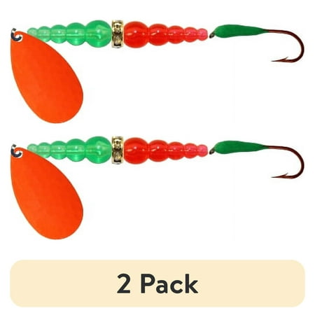 (2 pack) Mack s Lure Kokanee Killer #6 Orange/Green/Orange Spinnerbaits