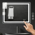 thumbnail image 4 of Prominence Home 48x36" Frontlit, Backlit, Anti-Fog, Shatter-Proof Touch Control LED Bathroom Mirror with Adjustable Light Settings, 4 of 10