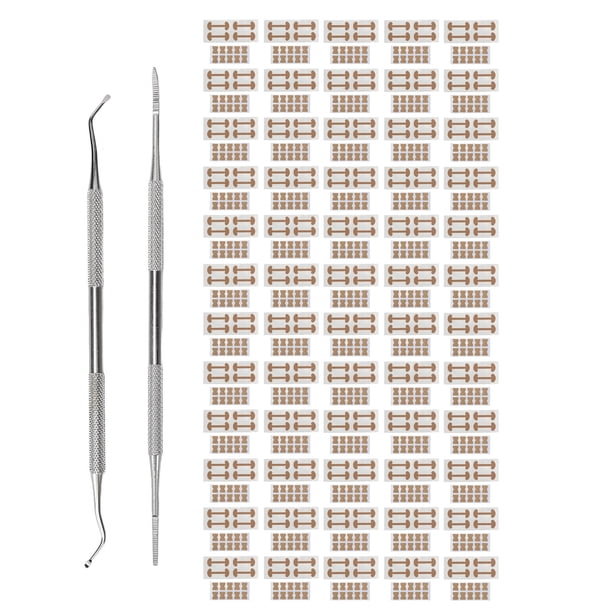 Kit de tratamiento de uñas encarnadas, 120 piezas Corrector de uñas encarnadas Tiras correctoras de uñas encarnadas Herramienta de tratamiento de uñas encarnadas Diseño a prueba de futuro