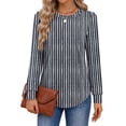 thumbnail image 3 of Fantaslook Womens Long Sleeve Shirts Fall Tunic Tops Casual Crewneck Floral Blouses, 3 of 9