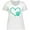 AA-White, variant on Inktastic Teal Heart with Paw Print Women's Plus Size T-Shirt