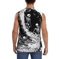 thumbnail image 4 of Balery Skeleton Wave Artwork Camisetas sin mangas para hombre, absorbe la humedad y protege contra el mal olor.-Large, 4 of 7