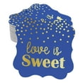 thumbnail image 1 of Inkdotpot Pack Of 50 Love Is Sweet Wedding Paper Tags DIY Craft Bracket Shape Real Gold Foil Hang Tags, 1 of 7