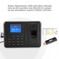 thumbnail image 4 of Máquina de Asistencia de Huellas Dactilares, Pantalla biométrico Reloj Registrador de Tiempo para el Registro de empleados, TFT 2.4 Pulgadas(US Plug) Ecomeon no, 4 of 5