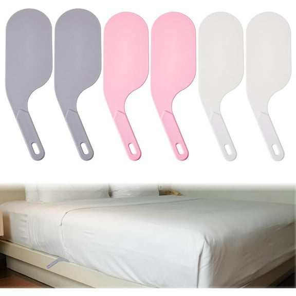 6Pcs 3 Colors Bed Sheet Tucker Tool Mattress Lifter Tucker Paddle Extra Long Bed Tucker Tool Durable Beds Maker Tools for Hotel-Level Bedding Changing Sheets for DIY