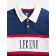 thumbnail image 5 of Wonder Nation Toddler Boys Rugby Polo Shirt with Short Sleeves, Sizes 12M-5T, 5 of 6