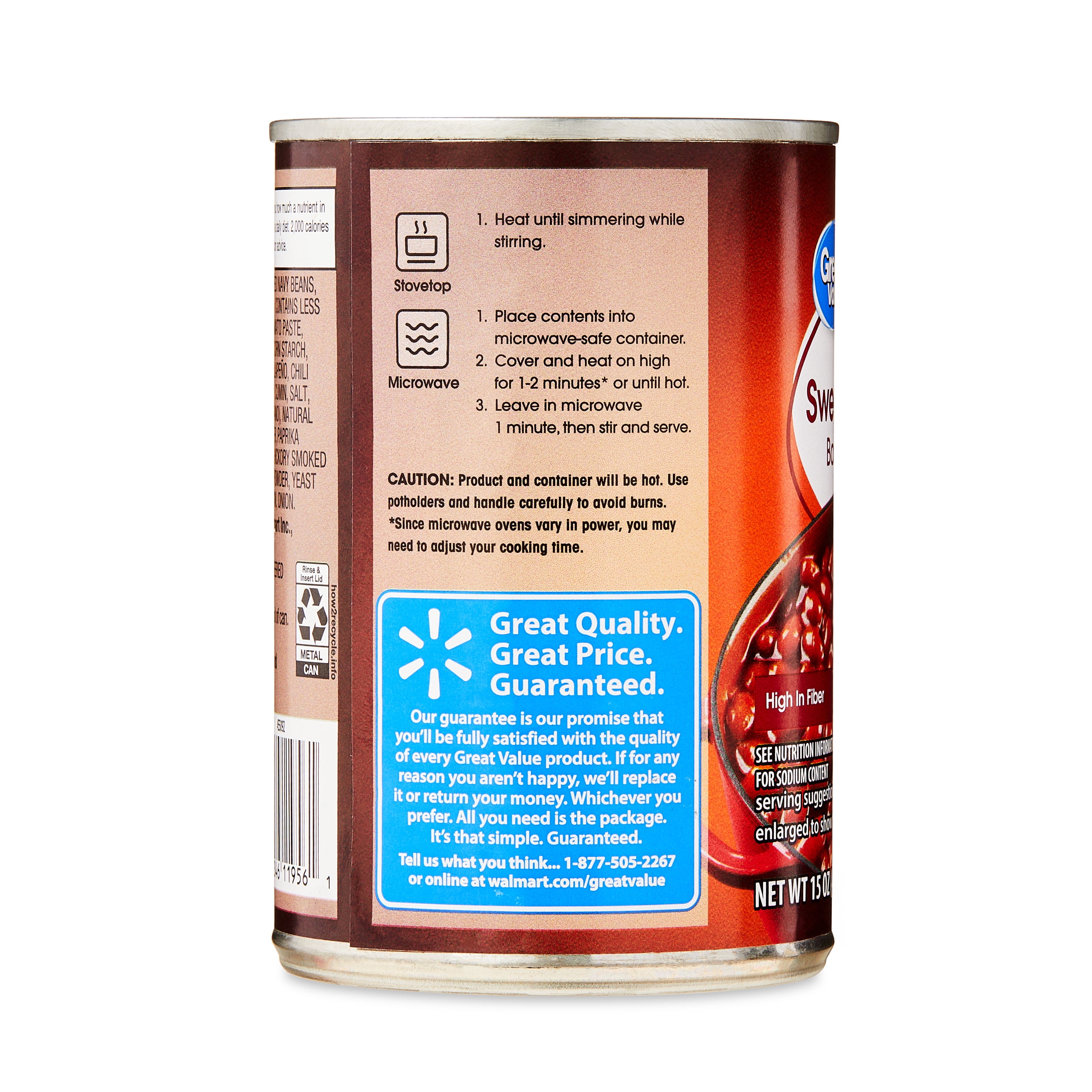 (6 pack) Great Value Sweet and Spicy Baked Beans, 15 oz