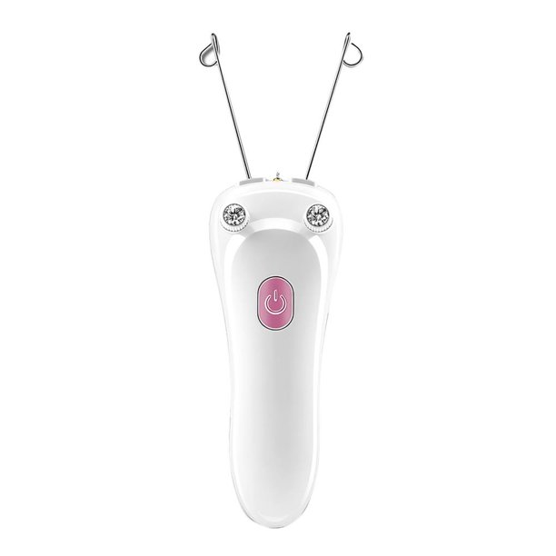 Vogacara Depiladora de hilo eléctrico Carga USB Removedor de vello facial Fácil de usar Lady Facial Hair Trimmer con luz LED para el cuidado de la piel Tratamientos faciales Vogacara CE001781-00