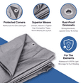 thumbnail image 5 of KOTAP 12 x 16 Ft. Heavy-Duty Protection/Coverage Tarp, Superior Weave, 180 gsm Weight for Longevity, 11-mil, Waterproof, Silver TRS-1216, 5 of 9