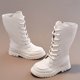thumbnail image 5 of Zapatos para niñas,Botas de niñas,Cremallera de invierno encaje botas de equitación cuero falso tamaño 11.5 niñas, 5 of 9