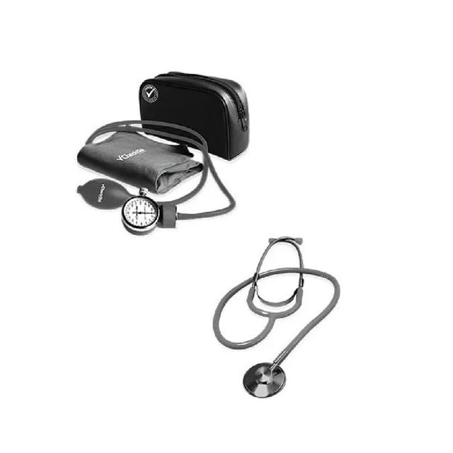 Kit Simple Baumanómetro Aneroide Popular Gris Checkatek Checkatek B1-3S