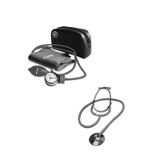 Kit Simple Baumanómetro Aneroide Popular Gris Checkatek Checkatek B1-3S