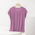 thumbnail image 4 of Plus Size T-Shirts For Womens V Neck Tee Cap Sleeve T Shirts Plain Basic Tunic Tops Baggy Boho Dressy Shirts Pullover Sweater Blouses Lounge Breathable Tops Shirts Going Out Blouses, 4 of 6
