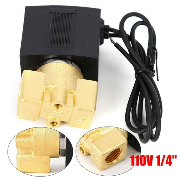 1/4"110V-120V AC Brass Electric Solenoid Valve NPT Gas Water Air Normally Closed