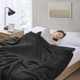 thumbnail image 3 of Woolrich Burlington Contemporary Solid Berber Fabric Twin Blanket in Black, 3 of 5