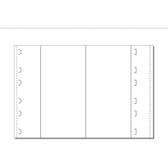 Print-Ready Table Tent (4" x 5-5/8" fld), 3-UP, Perfed 12 x 18 Wht Cvr-100 Shts