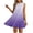Purple, variant on Antinious Women Solid V-Neck Ruched Sleeveless Summer Elegant Casual Midi Dress