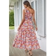 thumbnail image 3 of Vestido PRETTYGARDEN Maxi Floral para Mujer con un Hombro Naranja Talla L, 3 of 8