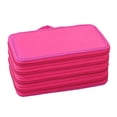 thumbnail image 3 of OUNONA 72 Slots Pencil Holder Organizer 4-layer Colored Pencil Case Students Pen Pouch Bag Stationary Box with Zipper (Rose Red), 3 of 6