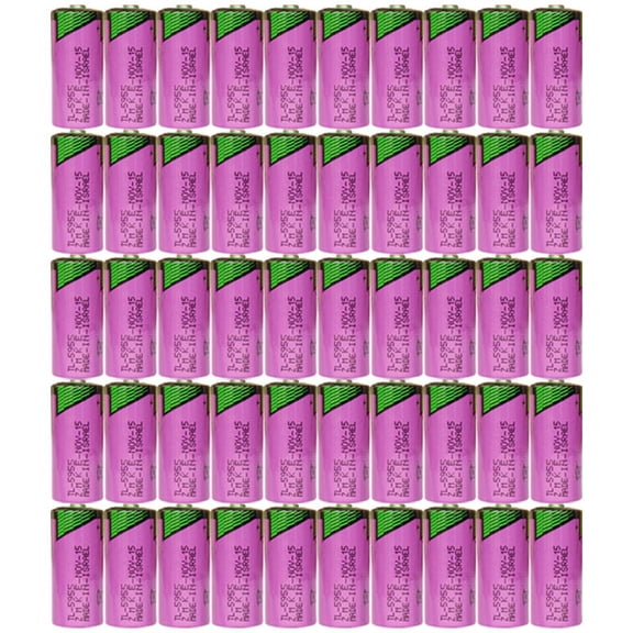 50 PCS TL-5955 3.6V 2/3AA Battery Replacement for Tadiran TL-2155 TL-4955 TL-5155 TL-5955, Xeno XL-055F, Comp-100 Lithium Thionyl Chloride Battery (ER14335)