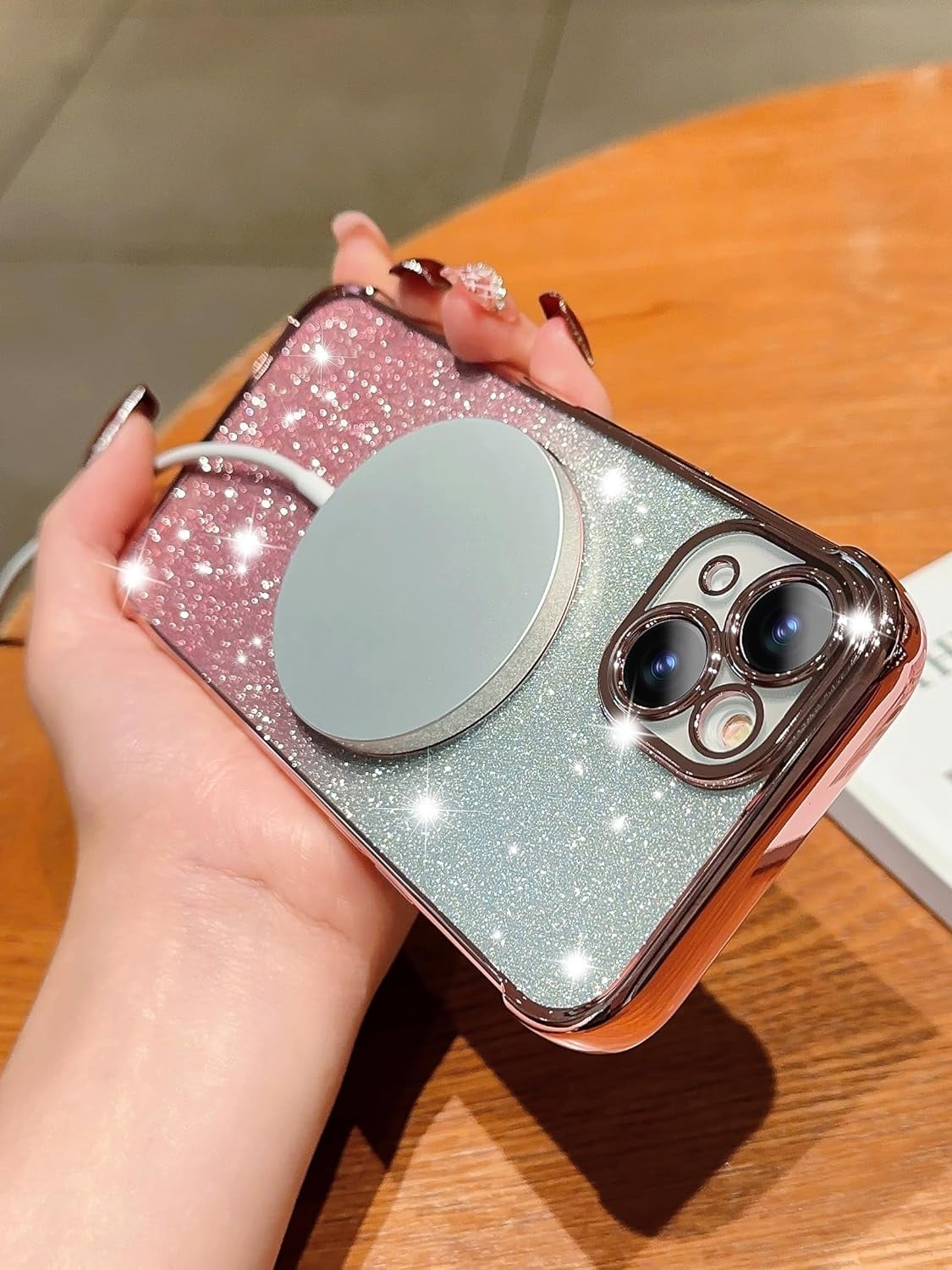 【iPhone15】正規品CasetifyGirlyGoldDotMagSafe iPhone 15 Pro Max MagSafe対応 クリアケース ゴールド RM-15NPM-MGGD