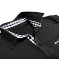 thumbnail image 6 of SGFCWSX Mens Short Sleeve Slim Fit Polo Shirts Moisture Wicking Button Collar Pocket Stylish Casual Golf Shirts for Men Black Size L, 6 of 8