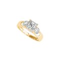 thumbnail image 1 of Bague en Vermeil Doré avec Trois Pierres en Zircone Cubique, 1 of 7