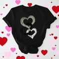 thumbnail image 2 of BLVB T-Shirts de la Saint-Valentin pour Femmes Cœur Mignon T-Shirts Graphiques Décontractés Col Rond Manches Courtes Hauts Cadeaux Tee pour Elle, 2 of 7
