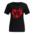 thumbnail image 3 of WEAIXIMIUNG T-shirt Imprimé pour Femmes, Manches Courtes, Col Rond, Confortable, pour la Saint-Valentin, 3 of 7