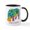 White/Black Inside, variant on CafePress - Colorful LOVE A HIPPO Mug - 11 oz Ceramic Mug - Novelty Coffee Tea Cup