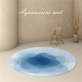 thumbnail image 3 of Funny Bath Mat Cute Gradient Area Rug Soft Round Plush Rug for Shower Bathtub Bedroom Living Room (Blue, 23"x 23"), 3 of 4