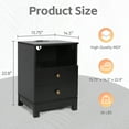 thumbnail image 4 of Black 5 Drawer Dresser Modern Chest of Drawers with Smooth Metal Rail, Clothing Organizer with Wide Storage Space, Storage Cabinet for Living Room, Bedroom, Closet, Hallway, 4 of 7