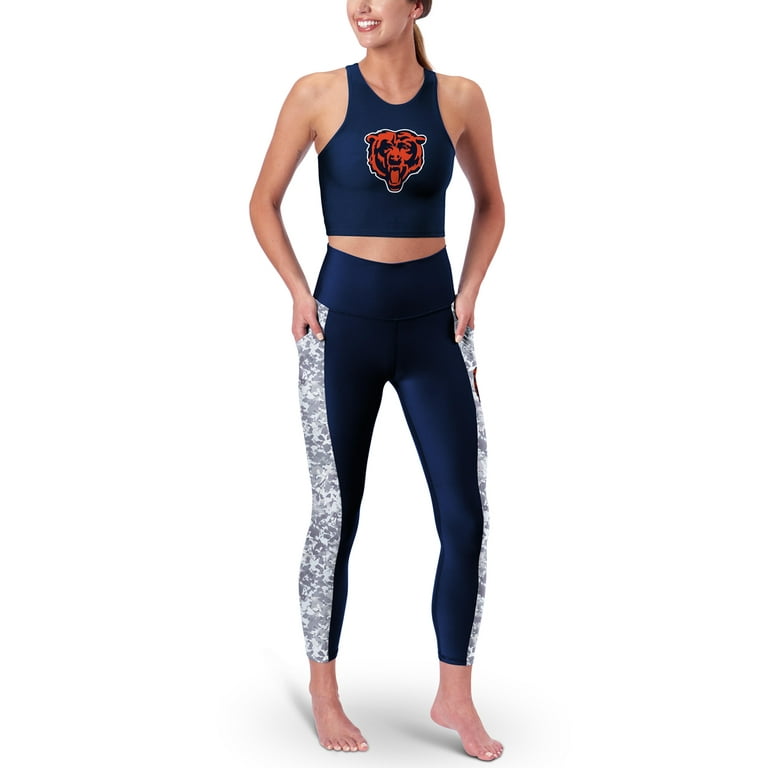 Women's Certo Navy Chicago Bears High Waist Logo Two-Pocket Leggings 