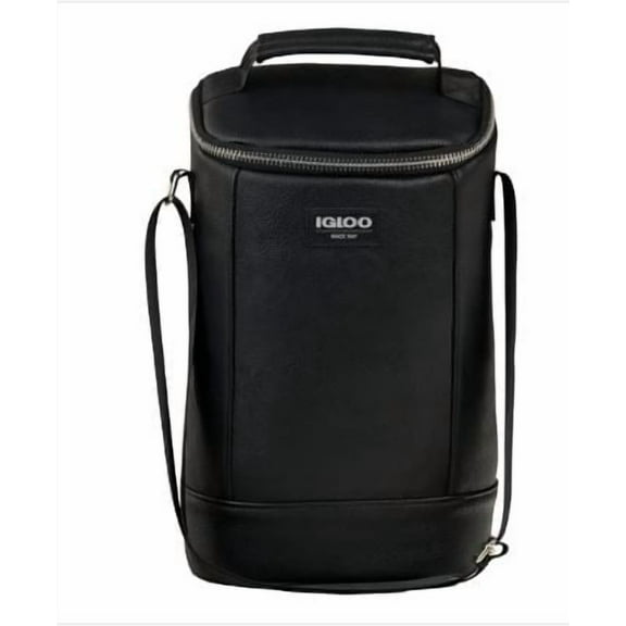 Insulated Faux Leather Igloo Beverage Tote