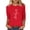 A409 Red, variant on Mifsaly 3/4 Sleeve Tops for Women Casual Script Faith Graphic Top Crewneck Cotton Shirt Soft Stretchy Slim Fit Summer Blouse Elegant Religious Style Tee XXL