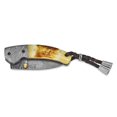 thumbnail image 2 of Damascus Steel Tinted Camel Bone Handle Knife, 2 of 5