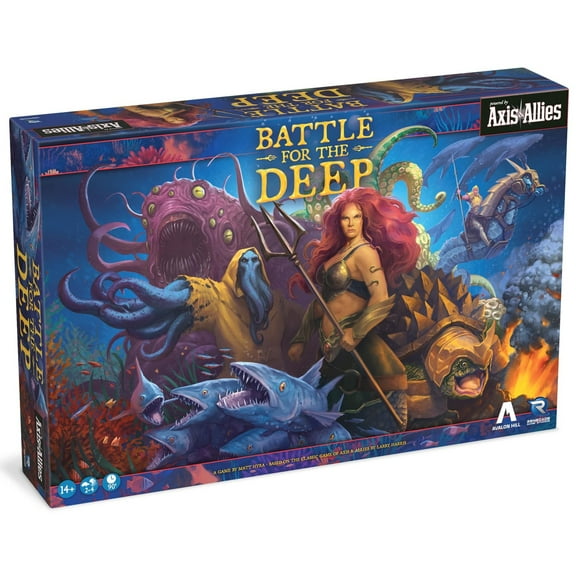 Renegade Games: Battle For The Deep - Powered by Axis & Allies, Board Game, Underwater Setting, Aquatic Factions, 2v2, Ages 14 , 2-4 Players, 90 Min
