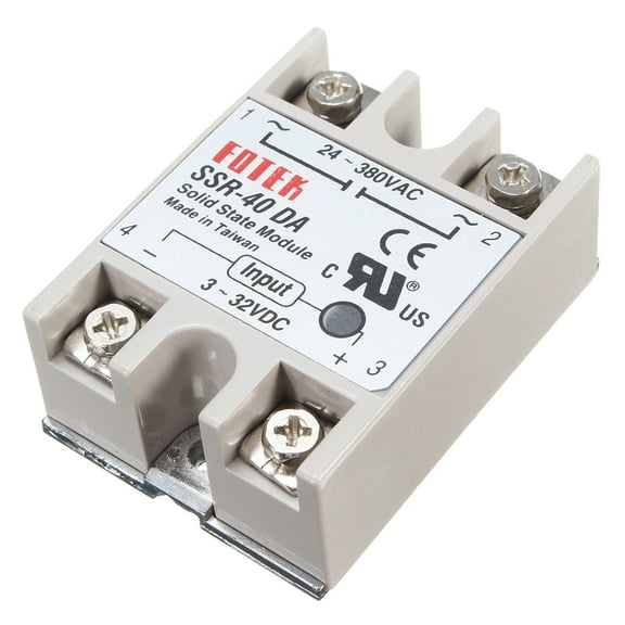 REX C100 Digital PID Temperature Controller Set with 40A SSD 1m K Thermocouple Probe Cable