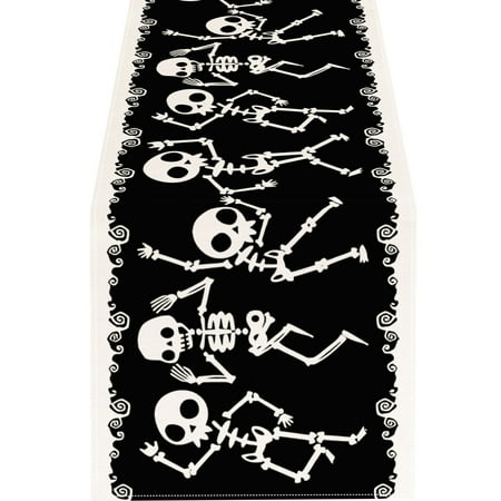 

Charm: Linen Witch Bat & Cat Halloween Table Runner Dust & Elegant Décor