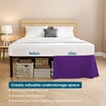 thumbnail image 4 of 16-Inch Drop Queen Size 60" x 80" Purple Solid Bed Skirt Split Corner Pleated Style Easy Fit Easy Care 100% Egyptian Cotton 500 Thread Count, 4 of 6