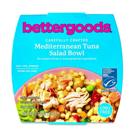 (2 pack) bettergoods Mediterranean Tuna Salad Bowl MSC Certified 5.64 oz