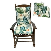 Topchances Tufted construction and a 3" thick padding for soft comfort Rocking Chair cushion 2 Piece