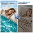 thumbnail image 2 of Turquoise Boho Cooling Blanket, Lightweight Breathable Summer Throw Blanket with Double Sided Cold Effect, Abstract Art Floral Ethnic Tribal Picnic Beach Blankets Bed Sheet for Hot Sleepers 50"x60", 2 of 8
