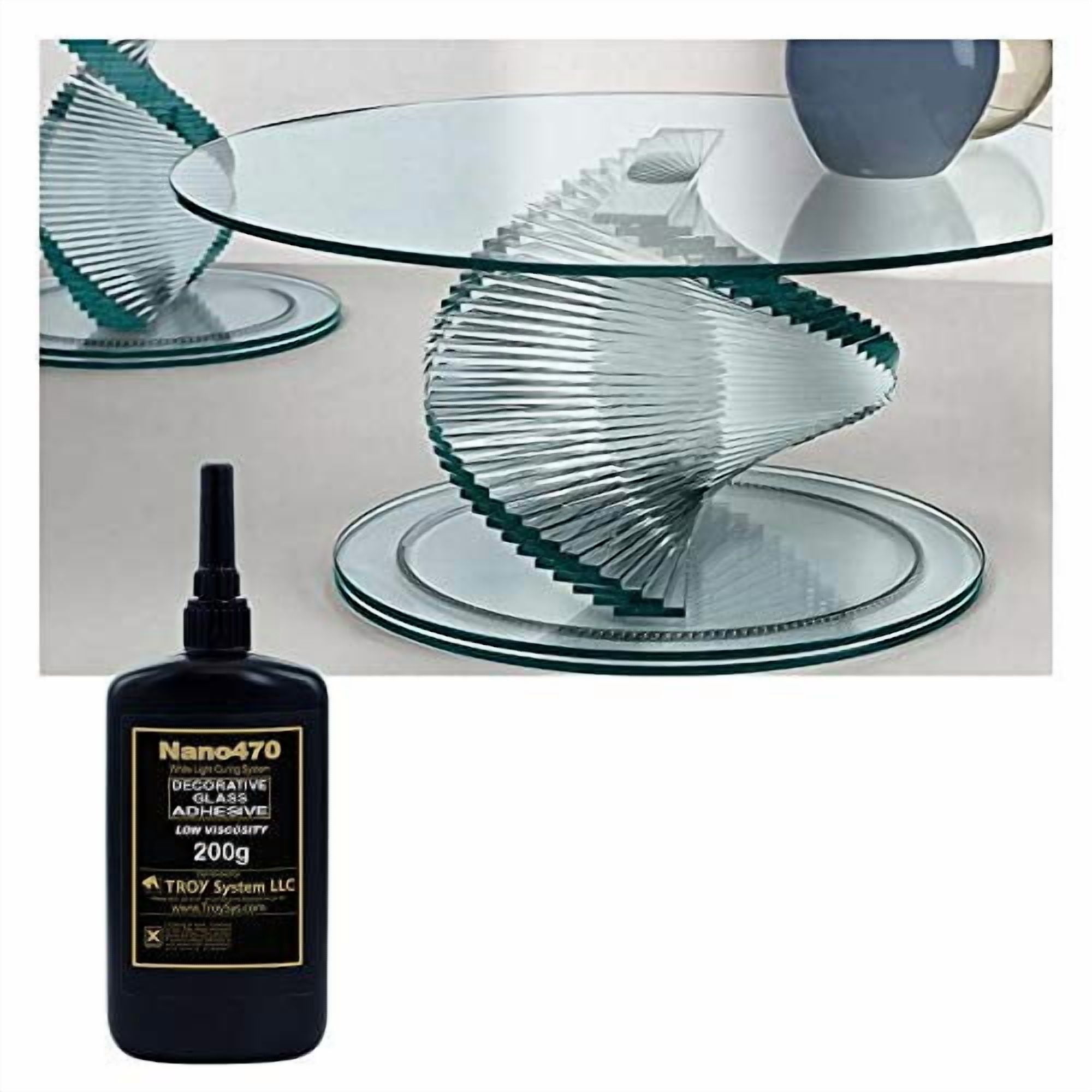 Dulles Glass Nano 470 - Glass to Glass - Decorative -200g - Quick Cure Weight Bearing Strength