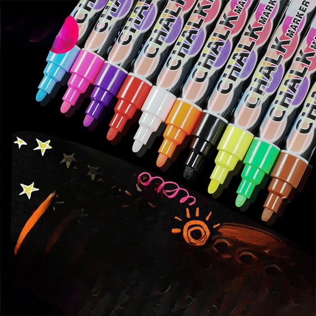 Pizarra fluorescente especial resaltador soluble en agua libre de polvo escritura a mano marca borrable grafiti tiza líquida