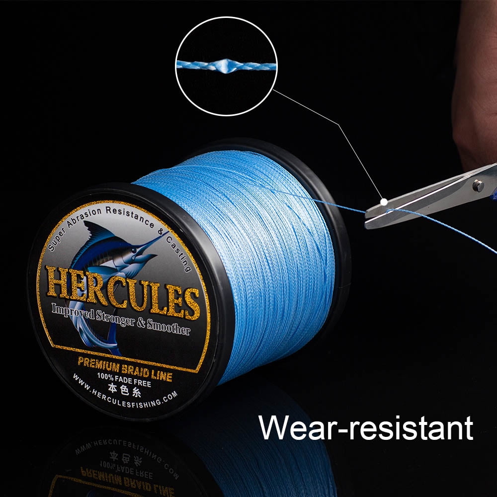 HERCULES Braided Fishing Line, Not Fade, 1094 Yards PE Lines, 4 Strands Multifilament Fish Line, 100lb Test for Saltwater and Freshwater, Abrasion Resistant, Brown, 100lb, 1000m