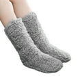 thumbnail image 4 of DQRPSEETB Winter Socks 2023 Women Thick Super Warm for Winter Home Fuzzy Socks Super Soft Comfort of Coral Slipper Socks White Socks Women Ankle,White Crew Socks Dark Gray, 4 of 4